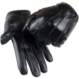 🆕Men's  Black Long Keeper Leather Touchscreen Winter Driving Warm Wrist Gloves